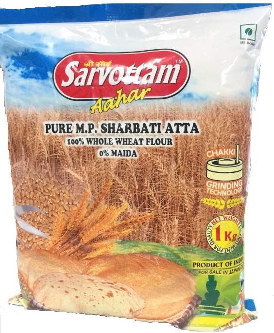 Sarvottam Pure MP Sharbati Whole Wheat Atta 1 kg
