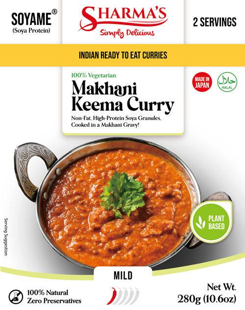 Sharma's Soyame® 100% Vegetarian Makhani Keema Curry (280g) - Click Image to Close